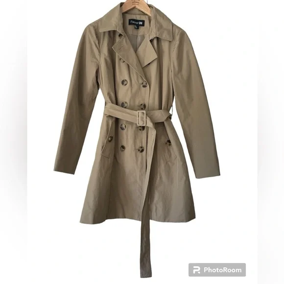 Short trench coat women’s size large - Picture 1 of 9